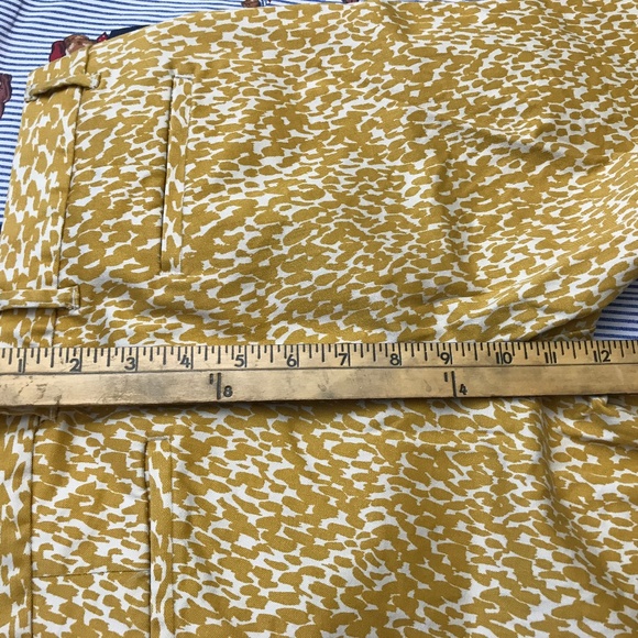 J. Crew Women City Fit Pants Cropped Yellow Size 2 - Picture 8 of 8